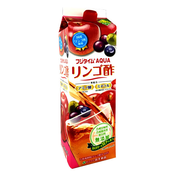 富士薬品 フジタイムAQUAリンゴ酢×4本・希釈ポット - ソフトドリンク
